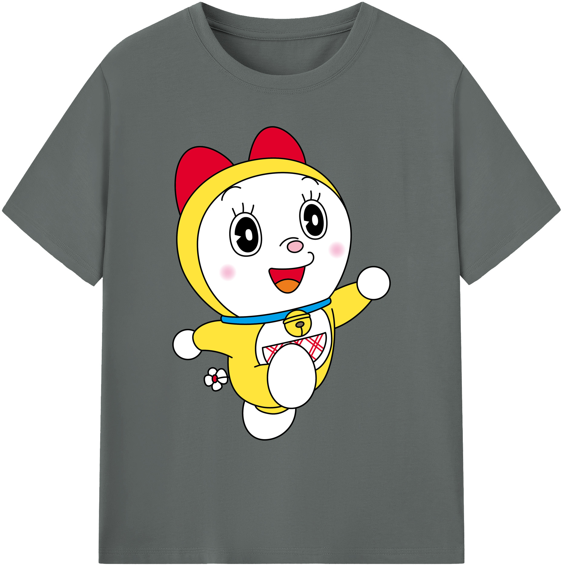 （画像用） ドラえもん ドラミ Doraemon Dorami 綿100％ メンズ半袖Tシャツ｜肌触りやわらか＆通気性